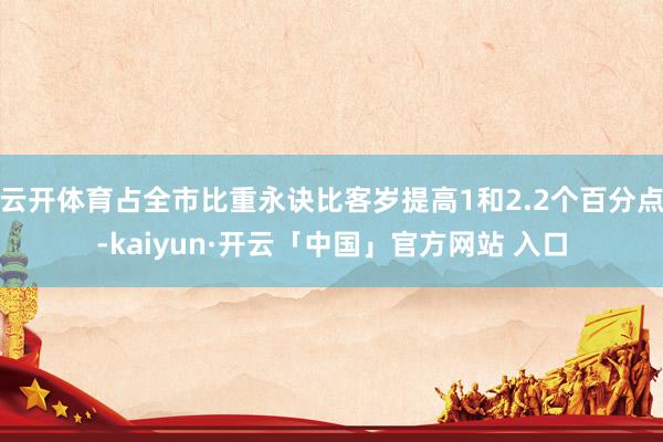 云开体育占全市比重永诀比客岁提高1和2.2个百分点-kaiyun·开云「中国」官方网站 入口