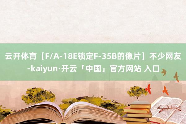 云开体育【F/A-18E锁定F-35B的像片】不少网友-kaiyun·开云「中国」官方网站 入口